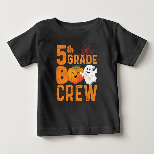 5:e Klass Boo Crew Halloween Cute Pumpkin T Shirt (Framsida)