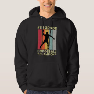 5:e Klass Dodgeball Player Retro Kids Dodgeball Hoodie
