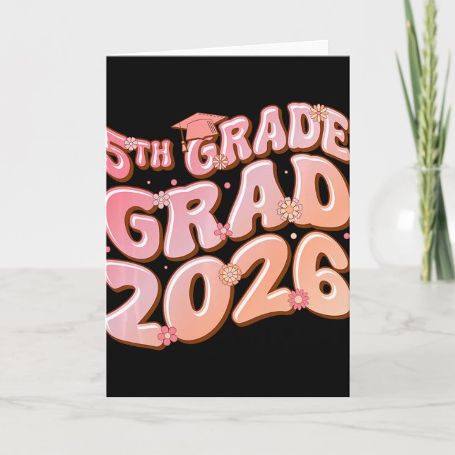 5:e klass examen kl 2026 examen Groovy rosa prem Kort (Framsida)