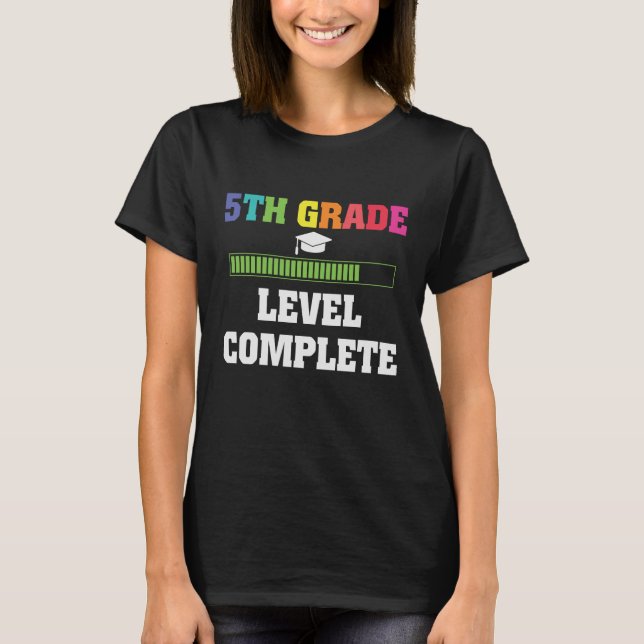 5:e klass examen nivå komplett studentpresent t shirt (Framsida)