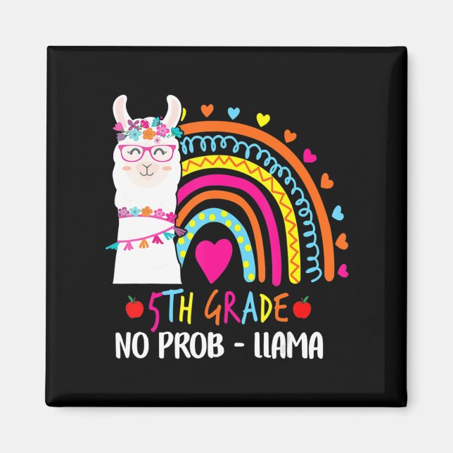 5:e Klass, ingen prob Llama-lärarregat regn tillba Magnet (Framsidan)