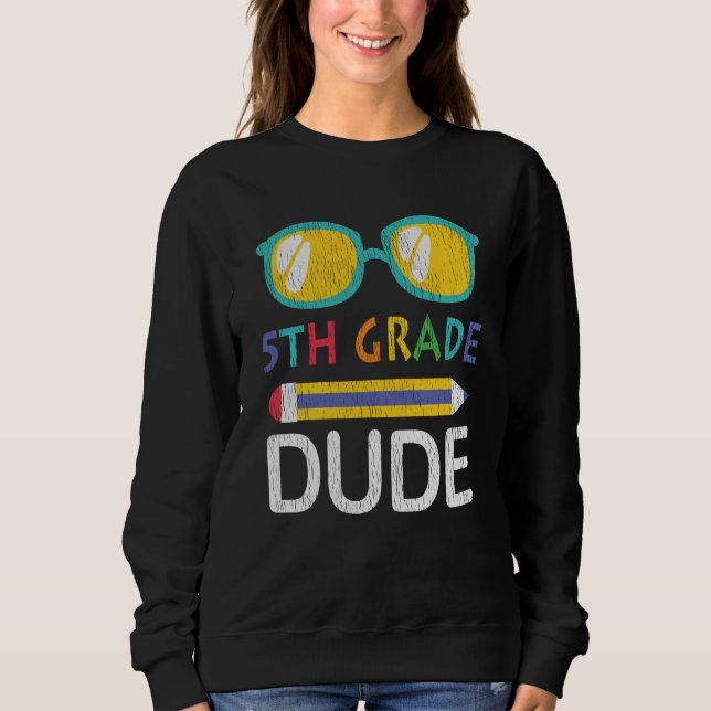 5:e klass kille tillbaka till skolan elev barn pre t shirt (Framsida)
