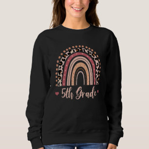 5:e klass lärare Rolig regnbåge Tillbaka till sko T Shirt