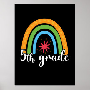 5:e Klass-läraren 5:e Klass Regbow Star Poster