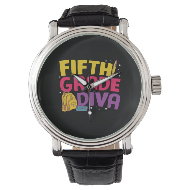 5:e Klass-läraren Femte Klass Diva Armbandsur (Framsida)