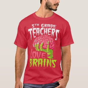 5:e Klass-läraren Kärlek Brains Zombie Teacher Hal T Shirt