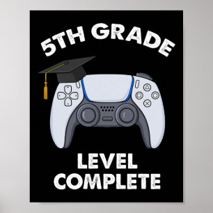 5:e Klass-nivån - färdigt Studenten Gamer Boys Sch Poster