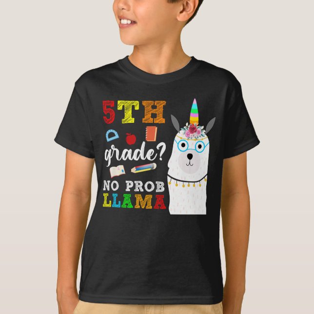 5:e klass no prob llama t shirt (Framsida)