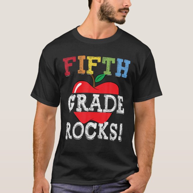 5:e Klass-Sten-Back to school-lärarinna T Shirt (Framsida)