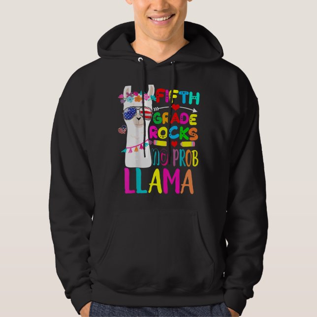 5:e Klass-Sten, ingen professor Llama-lärare tillb Hoodie (Framsida)