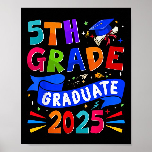 5:e Klass-Student 2025:e Studenten Cl 2025 Kids Poster (Framsidan)