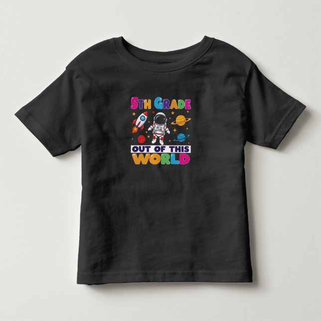 5:e Klass-Student-lärarområdet Astronaut Space T Shirt (Framsida)