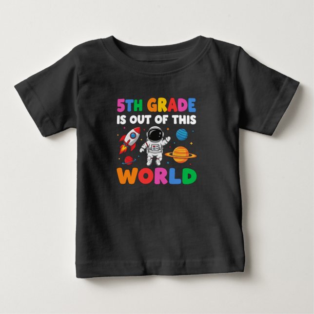5:e Klass-Student-lärarområdet Astronaut Space T Shirt (Framsida)