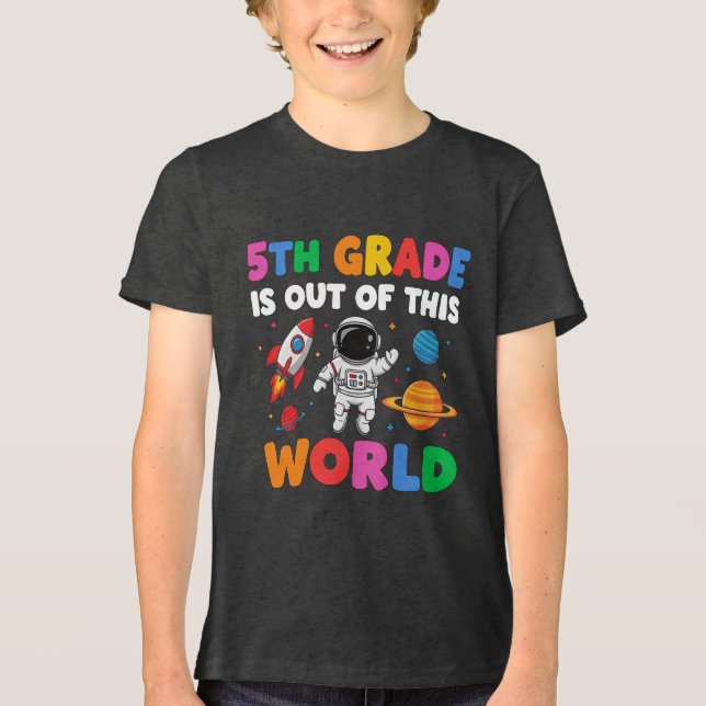 5:e Klass-Student-lärarområdet Astronaut Space T Shirt (Framsida)