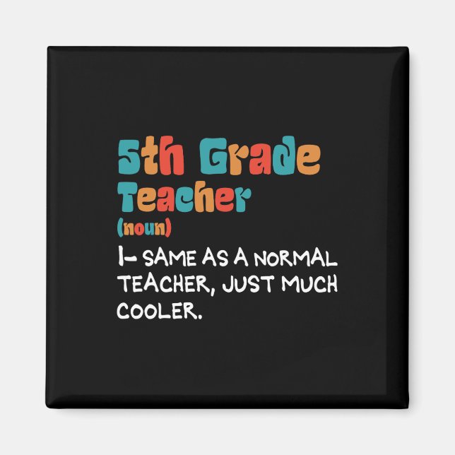 5:e Klass Teach Back to school 5:e Klass Lärare D Magnet (Framsidan)