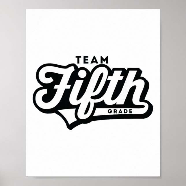 5:e klass Team Skol lärare Femte Bysebyll-stil Poster (Framsidan)
