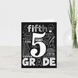 5:e klass typografiteam Femte klass lärare tillbak Kort