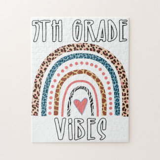 5:e Klass Vibes Endast Zebra Giraffe Cheetah Rainb Pussel