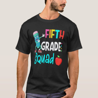 5:e klassens grupp femte lärar elev team tillbaka t shirt