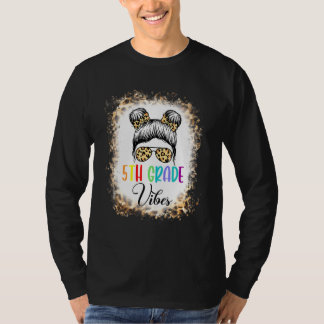 5:e klassens vibrationer rörig flicka leopard 1:a  t shirt
