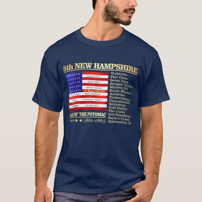 5:e NH Vounteer Infantry (BH) T Shirt (Framsida)