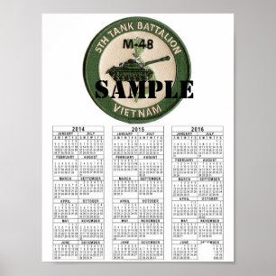 5:e TANKEN BATTALION VIETNAM Poster