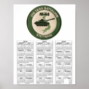 5:e TANKEN BATTALION VIETNAM Poster