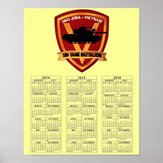 5:e TANKEN BATTALION VIETNAM Poster (Framsidan)