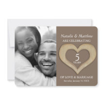 5:e träbröllopsdag bruna anpassade foto 