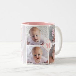 5 Farbarn Photo Monogrammed Personlig Två-Tonad Mugg