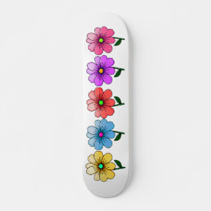 5 Färg Blommor Mini Skateboard Bräda 18,5 Cm