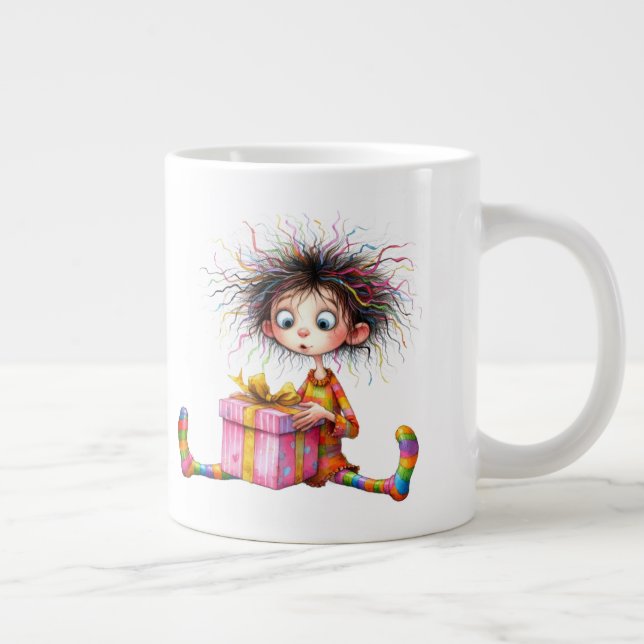 *  5 Färgglad  Whimsisk jul POJK  Gåva AP97 Jumbo Mugg (Höger)