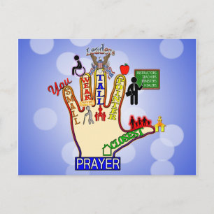 5 FEM STÖD TILL PRAYER FINGER VYKORT