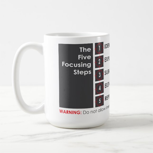 5 fokusera kliver kaffemugg (Vänster)
