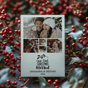5 Foto Minimalistisk Vår Första Jul Som Gifta Julkort