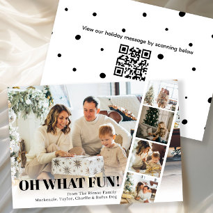 5 Foto Oh Vad Kul Jul QR-kod Julkort