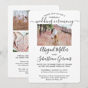 5 Foto Virtuell Bröllop Livestream Long Avstånd Inbjudningar