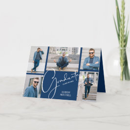 5 Fotoblå Studenten Inbjudan