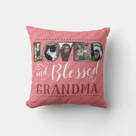 5 Fotofyllning av Brev Loved and Blested Grandma Kudde