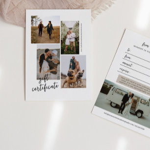5 Fotokollage Fotography Gift-certifikat
