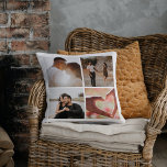 5 Fotokollage-Personlig för Anpassningsbar Kudde<br><div class="desc">Skapa en Anpassningsbar Photo Collage unikt anpassat personlig 5 Photo-kudde från Ricaso. Innehåller 4 fotomallar längst fram och en längst bak</div>