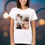 5 Fotokollage-Personlig för Anpassningsbar T Shirt<br><div class="desc">Skapa en Anpassningsbar Photo Collage unique custom personlig 5 Photo-shirt från Ricaso. Innehåller 4 fotomallar längst fram och en längst bak</div>