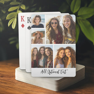 5 Fotokollage - valfri text - CAN Redigera Färg Casinokort