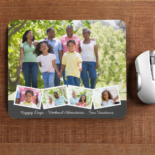 5 Fotokollage Zigzag Photo Strip och Anpassningsba Musmatta