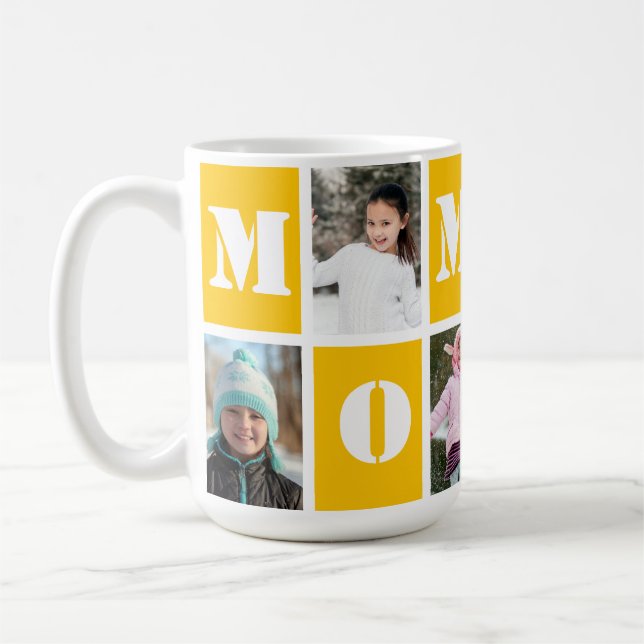 5 Fotokollaps Heart Sunshine Gult Mors dag Kaffemugg (Vänster)