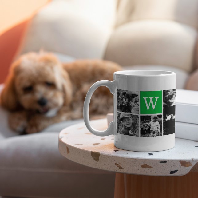 5-fotomall, Personlig Monogram Kaffemugg (Skapare uppladdad)