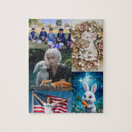 5 foton anpassar pussel, kollage foto pussel