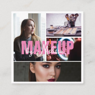 5 Foton Beauty Makeup Artist Beauty Rosa Black Fyrkantigt Visitkort
