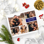 5 Foton Glad helg Modern Collage Navy Blue Vykort<br><div class="desc">5 Foton Glad helg Modern Collage Navy Blue Postcard</div>