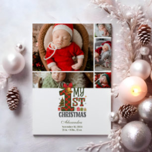 5 Fotopapper första jul Julkort